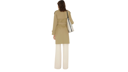Trench mi-long Castleford à col Check Burberry