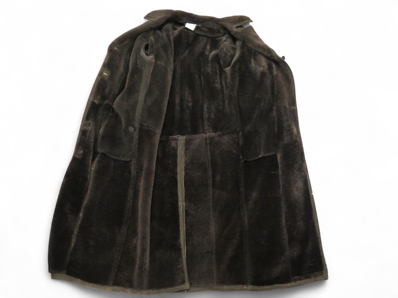 Manteau long en agneau plongé et fourrure – Chanel