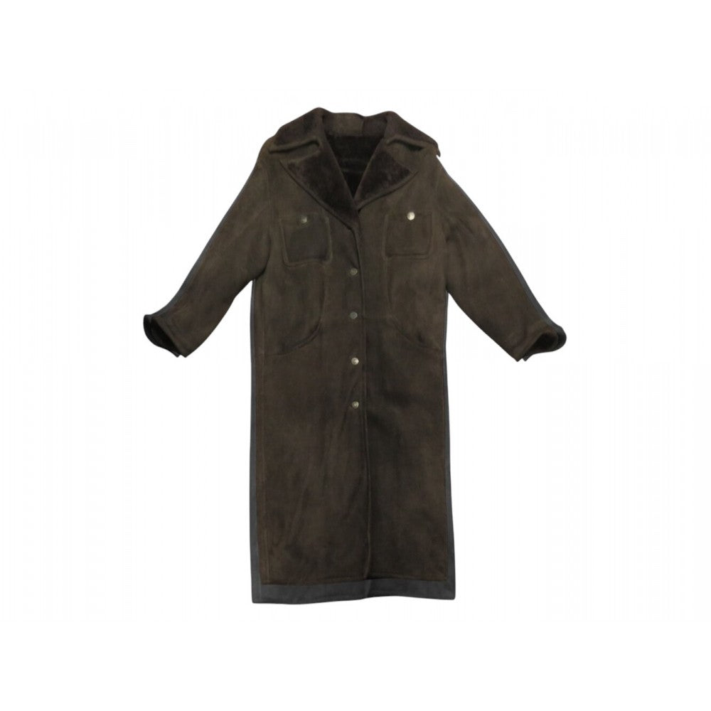 Manteau long en agneau plongé et fourrure – Chanel