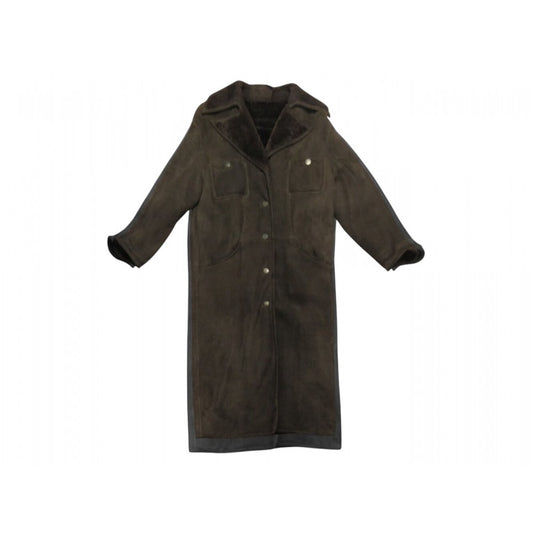 Manteau long en agneau plongé et fourrure – Chanel